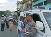SAT LANTAS POLRES Wajo Sosialisasi Dan Pemasangan Sticker Layanan Call Center 110, Mudik Aman Keluarga Nyaman