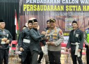 Kapolres Wonogiri Hadiri Apel Pengamanan dan Berikan Arahan kepada Peserta Pendadaran PSHT Parluh 16