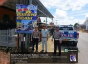 Peduli Keselamatan, SATLANTAS POLRES Wajo dan JASA RAHARJA, Pasang Spanduk di Titik Rawan Kecelakaan