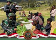 Bantu Perekonomian Satgas Yonif 408/Sbh Borong Hasil Kebun Masyarakat Wamitu Distrik Goa Balim