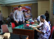 Polres Karanganyar Gelar Donor Darah Serentak Sambut Hari Jadi Humas Polri ke-74