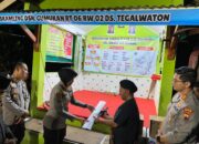 Kapolres Semarang Supervisi Satkamling Dsn. Gumukan, Tengaran : Apresiasi Semangat warga di tengah hujan