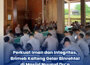 Perkuat Iman dan Integritas, Brimob Kalteng Gelar Binrohtal di Masjid Nuurud Du’a