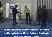 Jaga Stabilitas Kamtibmas, Brimob Kalteng Intensifkan Patroli Dialogis di Kota Puruk Cahu