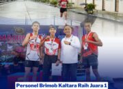 Personel Brimob Kaltara Raih Juara 1 Marines Run 5K Kategori TNI/Polri di Yonmarhanlan XIII
