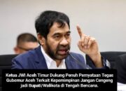 Ketua JWI Aceh Timur Dukung Penuh Pernyataan Tegas Gubernur Aceh Terkait Kepemimpinan Jangan cengeng jadi bupati/walikota di Tengah Bencana.