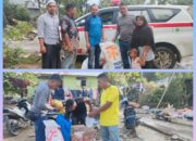 Wartawan Aceh Timur dan Ketua Donasi Jurnalistik Salurkan Bantuan ke Warga Terdampak Banjir di Idi Rayeuk