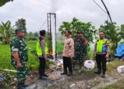 Kapolsek Masaran Gerak Cepat Amankan Lokasi Semburan Air Sumur Bor, Buat Panik Warga