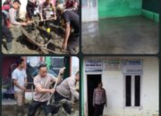 Polri bersama PLN dan Masyarakat Gotong Royong Bersihkan Fasilitas Kesehatan pasca Bencana di Aceh