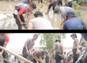 Polres Lhokseumawe Bersama Brimob Kaltim Bersihkan SDN 8 Samudera, Hadirkan Harapan Pascabanjir Bandang