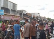 Jelang Berbuka, Polsek Nisam Amankan dan Atur Arus Lalu Lintas di Pasar Keude Amplah