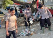 Polres Lhokseumawe Gelar Gerakan Nasional Indonesia Asri di Pantai Pondok Bahari, Wujudkan Lingkungan Bersih dan Sehat