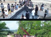 Tim Asistensi Polri Tinjau dan Perkuat Pembangunan Jembatan Bailey di Sawang Pasca Banjir Bandang