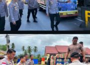 Penyaluran Bantuan Sosial Kemanusian Pasca Bencana Hidrometeorologi dari Kapolri melalui Polres Aceh Timur ke Titik Pengungsian