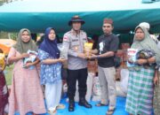Semangat Ramadhan, Kapolres Lhokseumawe Perkuat Kepedulian untuk Penyintas Banjir di Riseh Tunong