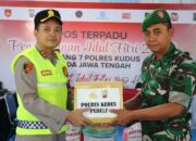 Kapolres Kudus Bersama Bhayangkari Tinjau Pos Pengamanan Lebaran, Beri Dukungan Moril ke Personel