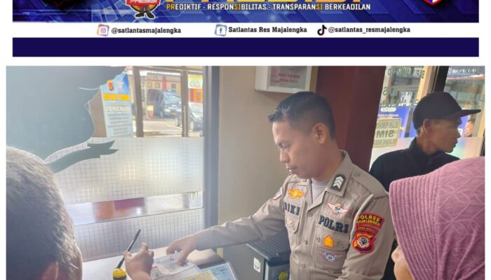 Polantas Menyapa Operasi Ketupat Lodaya 2026: Satlantas Polres Majalengka Sosialisasikan Prosedur Pembuatan dan Perpanjangan SIM