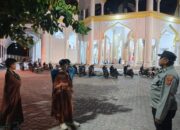 Polsek Banda Sakti Amankan Shalat Tarawih, Jamaah Ibadah Nyaman di Bulan Ramadan