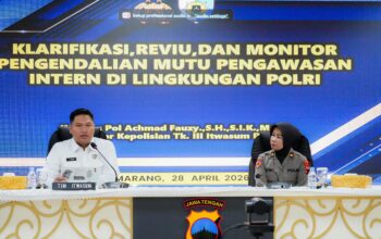 Tim Itwasum Polri Laksanakan Klarifikasi dan Monitoring Pengendalian Mutu Pengawasan Internal di Polda Jateng