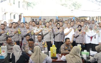 208 Bhabinkamtibmas Polres Sragen Jalani Cek Kesehatan Gratis, Siap Jadi Garda Terdepan Eliminasi TBC
