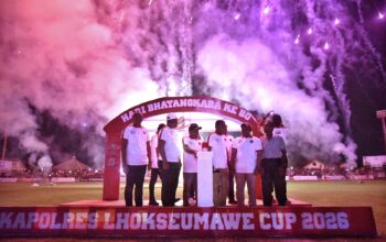 Kapolres Lhokseumawe Resmi Buka Turnamen Sepak Bola Kapolres Cup HUT Bhayangkara ke-80, Total Hadiah Rp170 Juta