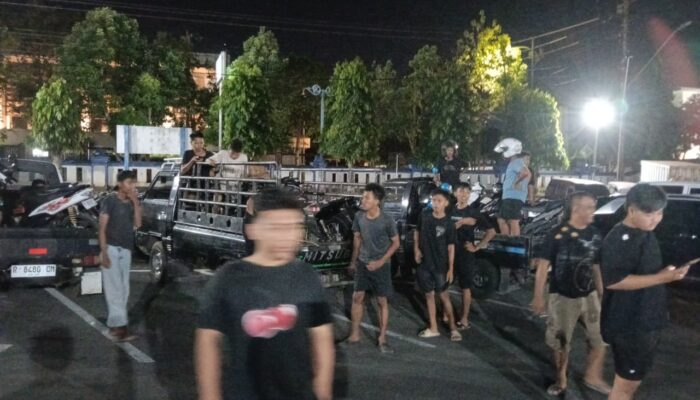 Resahkan Warga, Polsek Kembaran Banyumas Tertibkan Balap Liar Bersama Masyarakat, Puluhan Motor Ditindak 