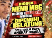 Menu MBG di SMKN 1 Bulukerto, Wonogiri, Dipenuhi Belatung, SMSI Solo Raya Angkat Bicara